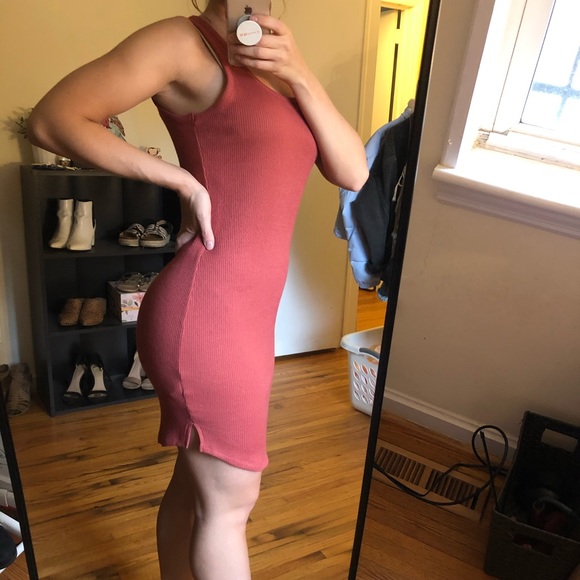 Dark mauve cotton dress - Picture 5 of 5